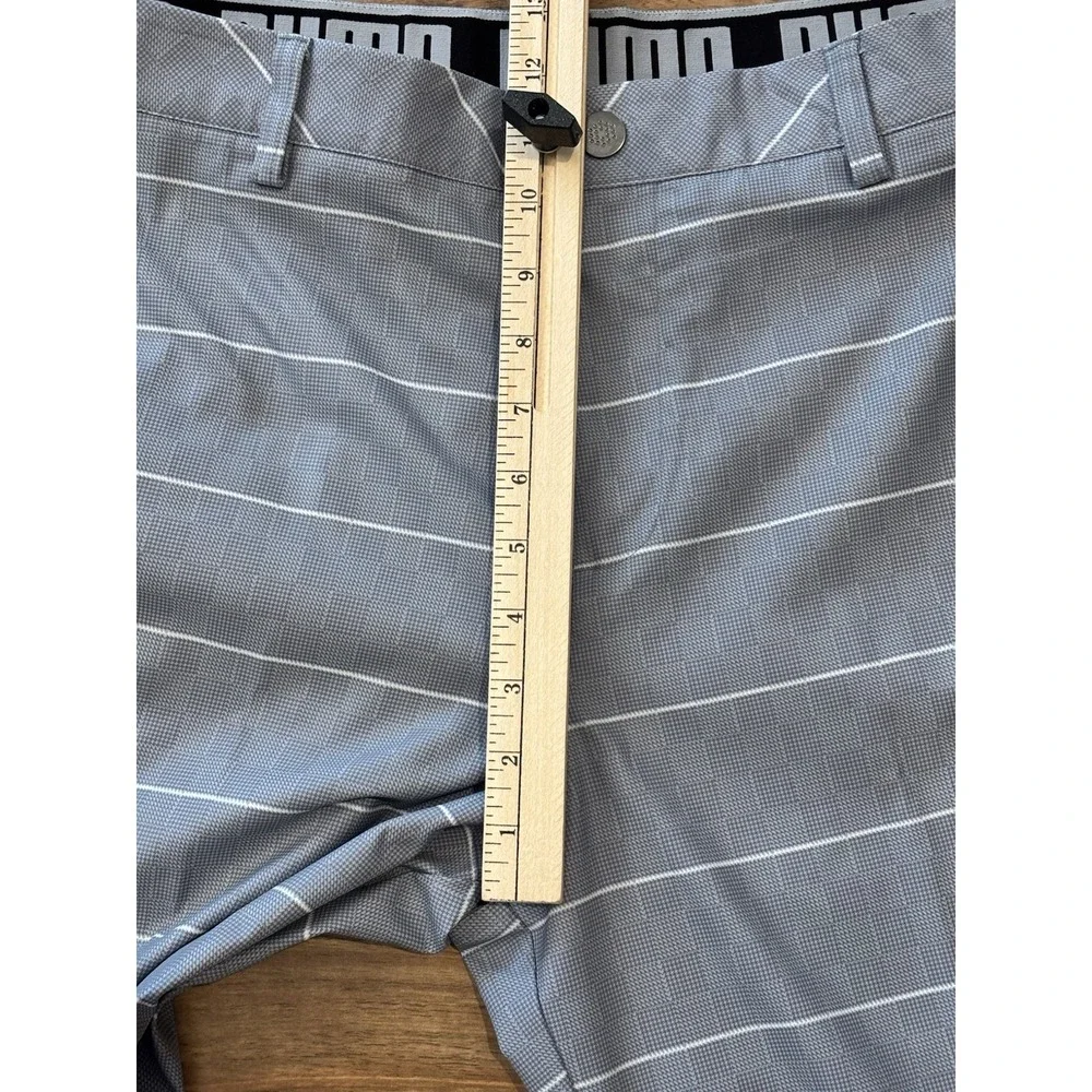 Puma  Mens 34 Golf‎ Shorts Gray Stripe DryCELL Performance Stretch 572327